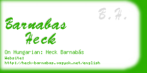 barnabas heck business card